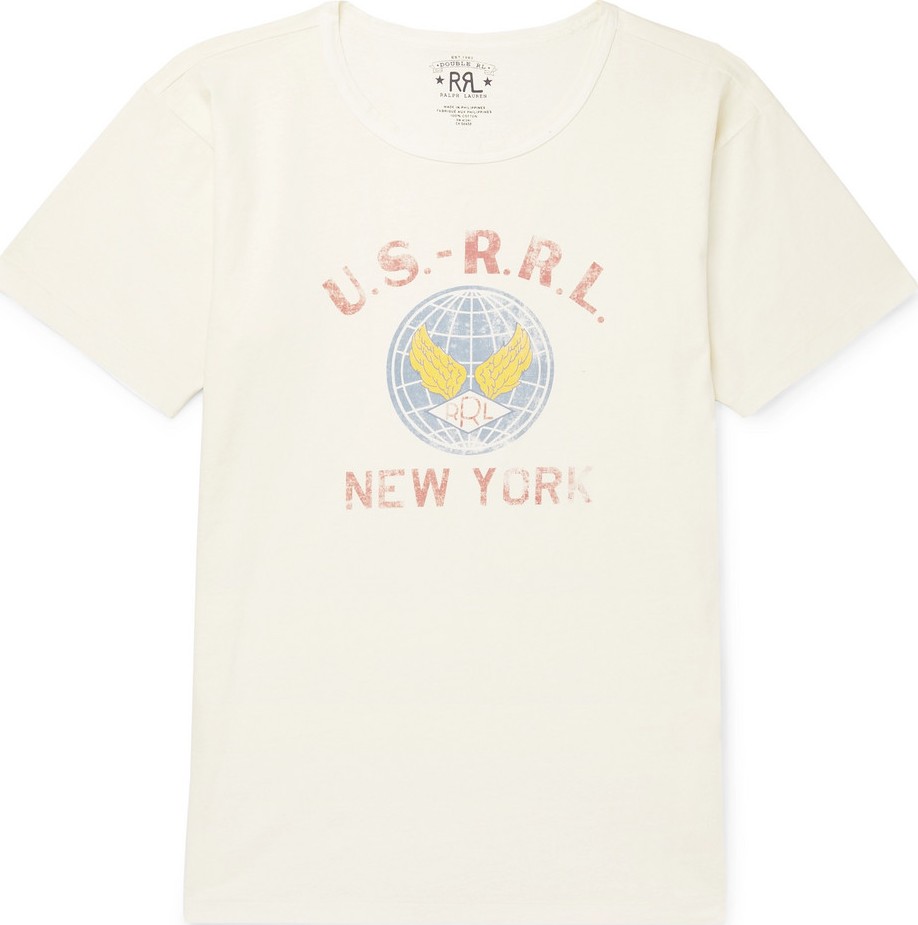 Rrl Slim-Fit Printed Cotton-Jersey T-Shirt