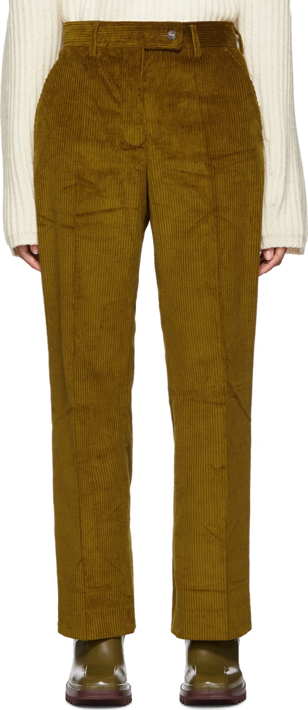 Acne Studios Yellow Vintage Cord Patsyne Trousers