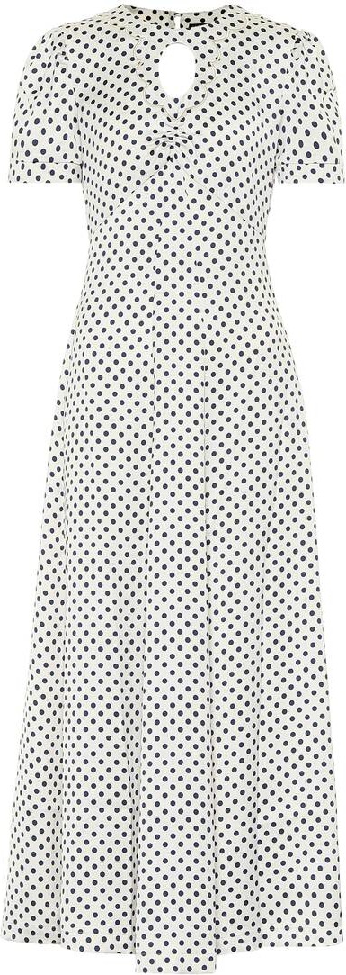 Alexachung Maria polka-dot satin midi dress