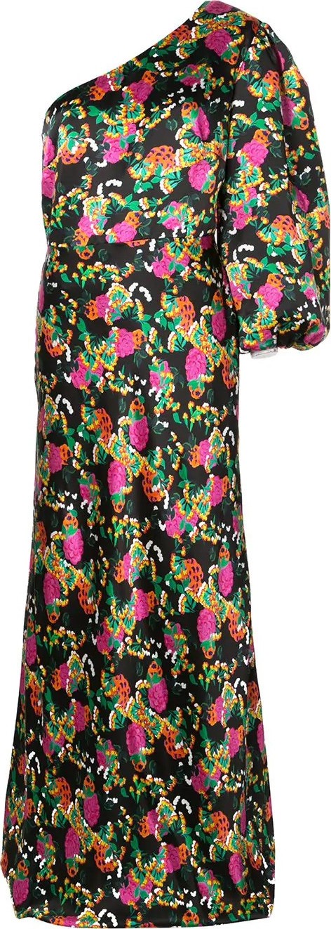 Saloni floral-print dress