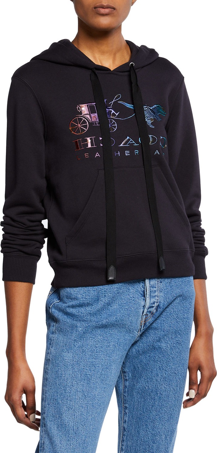 COACH Mirrored Rexy And Carriage Satin-Stitch Logo Sweatshirt