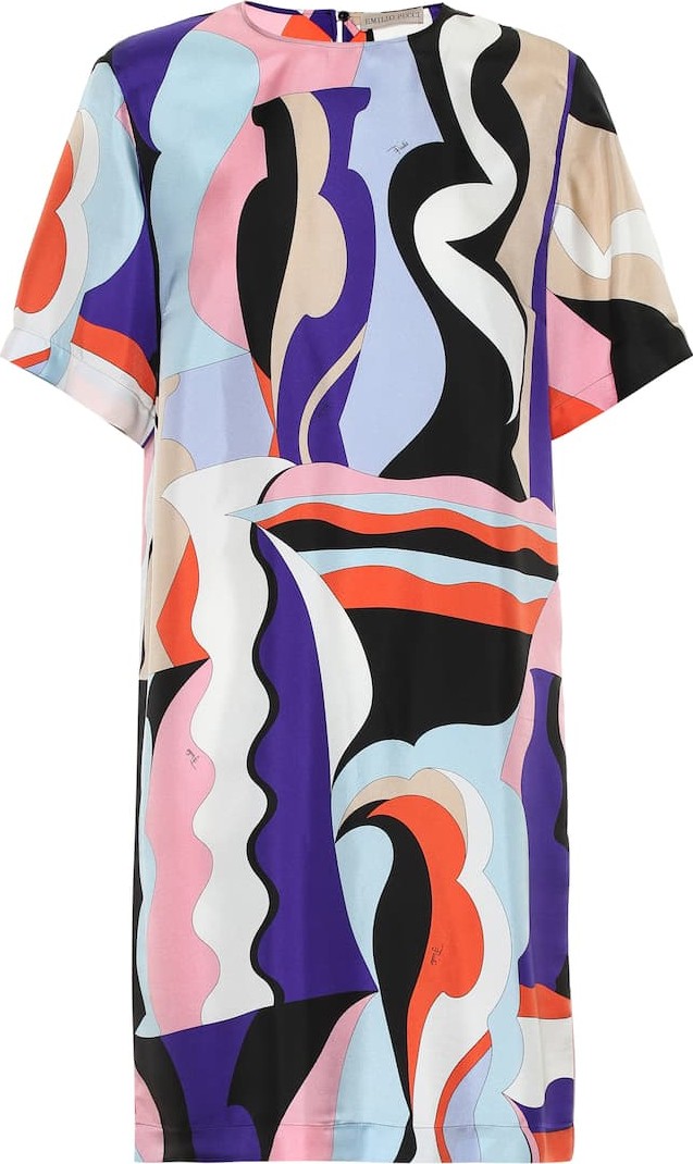 Emilio Pucci Printed silk-twill minidress