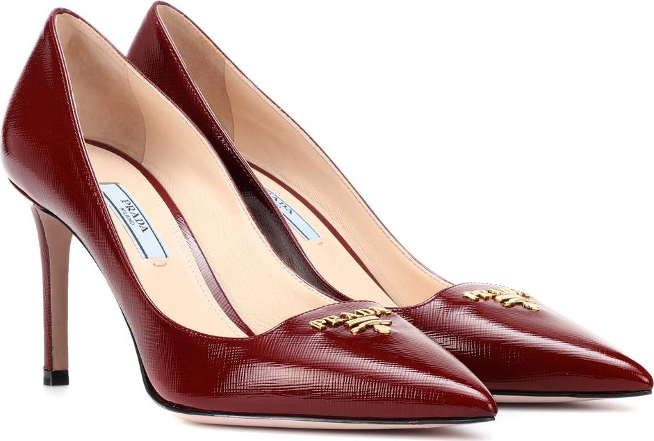 Prada Leather logo pumps