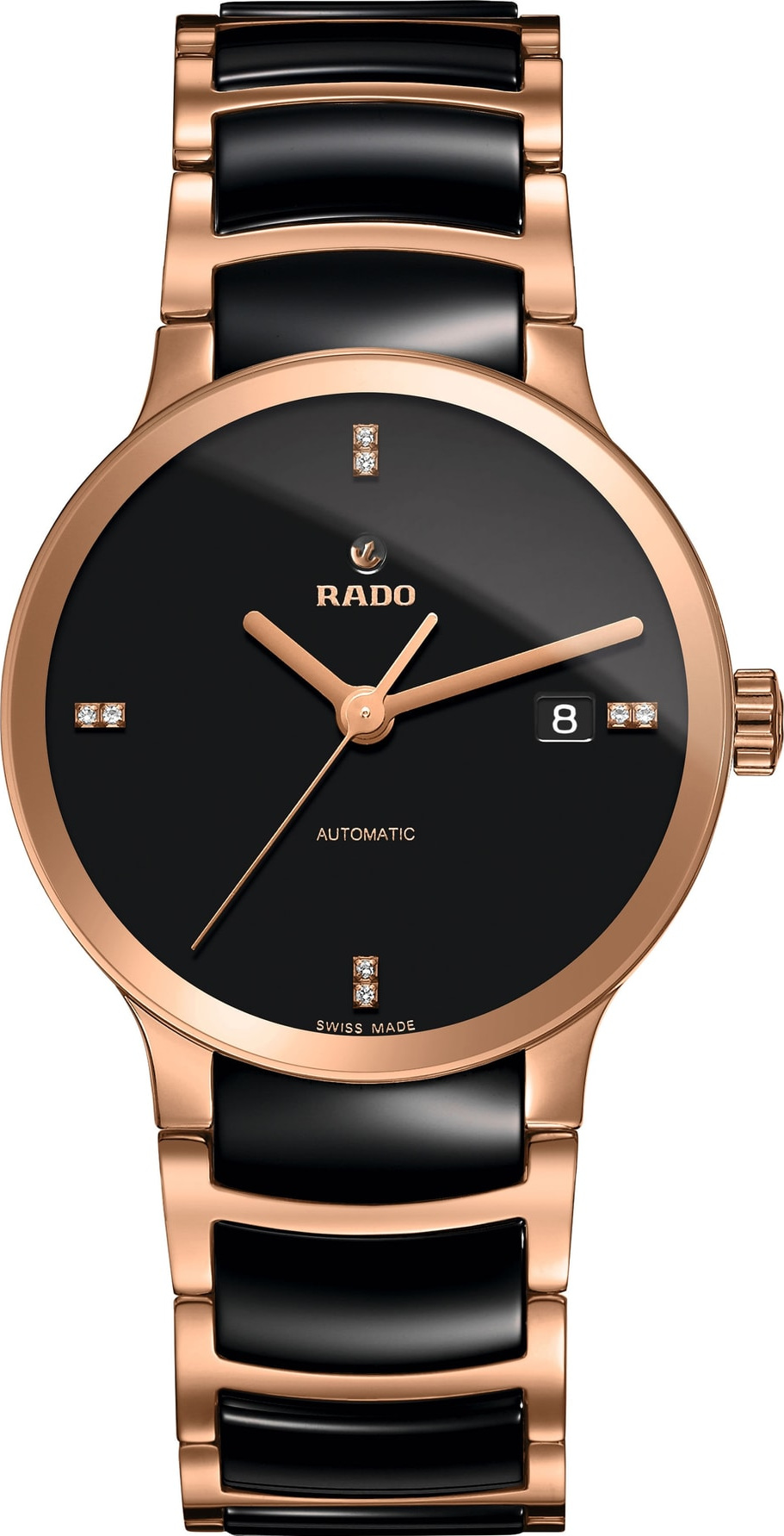 Rado Centrix Automatic Diamond Ceramic Bracelet Watch, 38mm