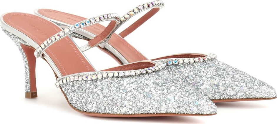 Amina Muaddi Gilda 70 embellished mules