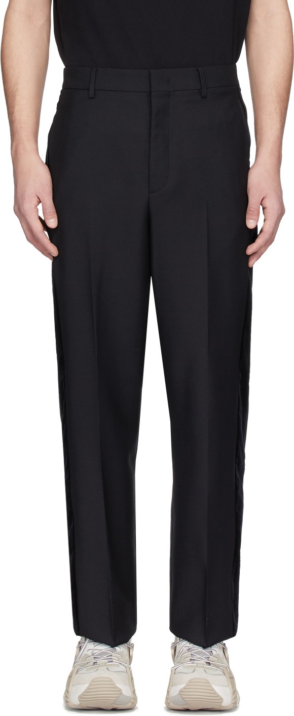 Valentino Black Wool Formal Pants