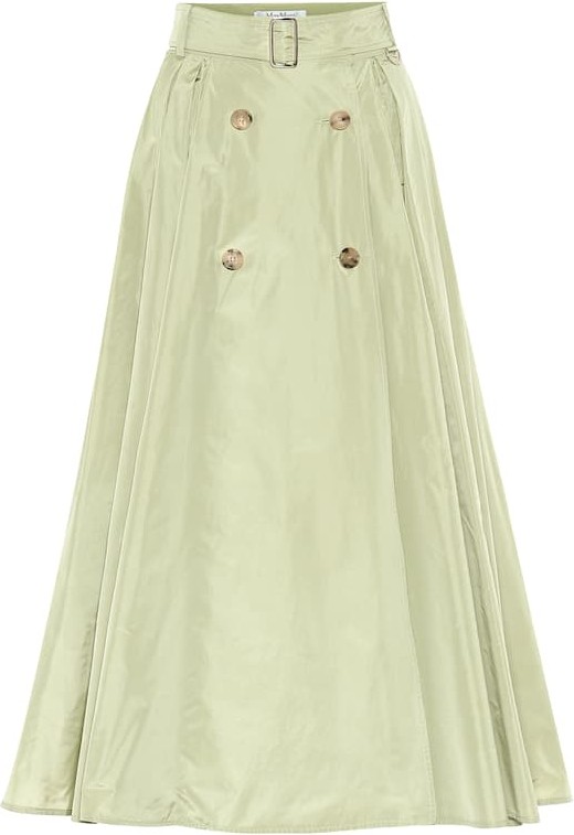 Max Mara Cinese taffeta midi skirt