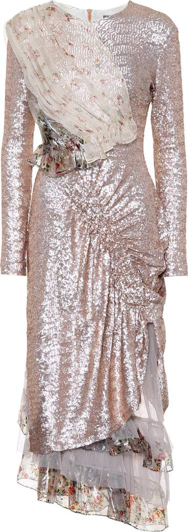 Preen Baijie metallic sequin dress