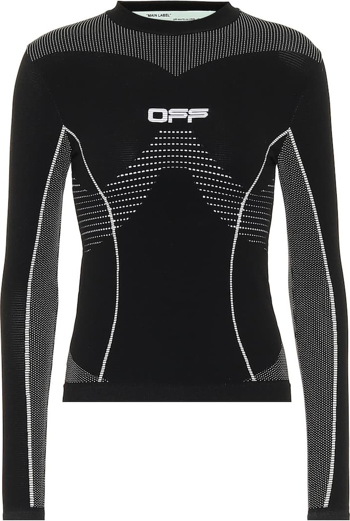 Off White Stretch-jersey top