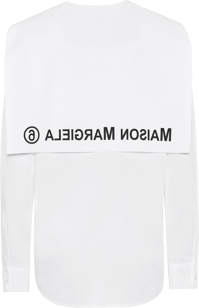 MM6 Maison Margiela Logo cotton-poplin shirt