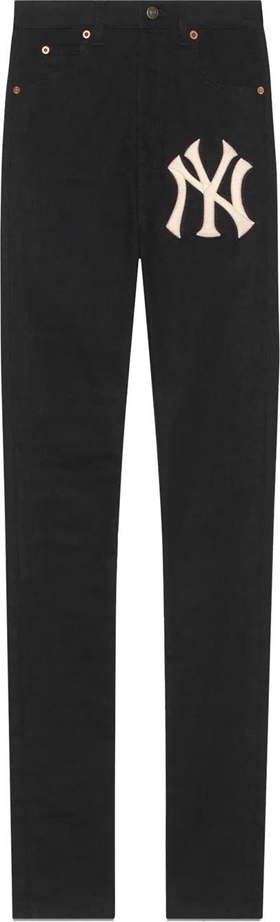 Gucci Denim skinny jeans with NY Yankees' patch