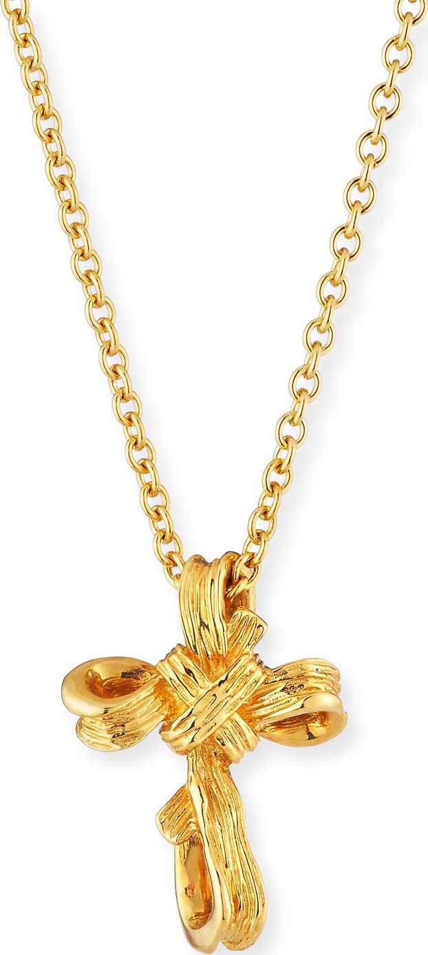 Michael Aram 18k Palm Small Cross Pendant Necklace