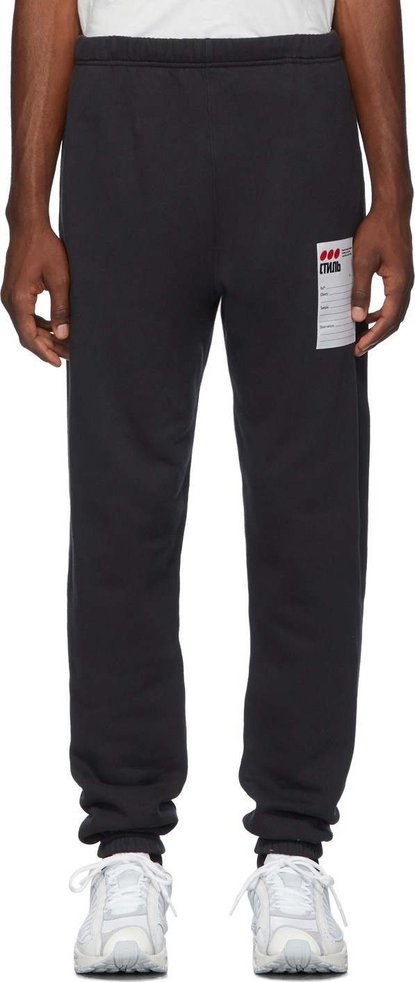 Heron Preston Black Sticker Label Lounge Pants