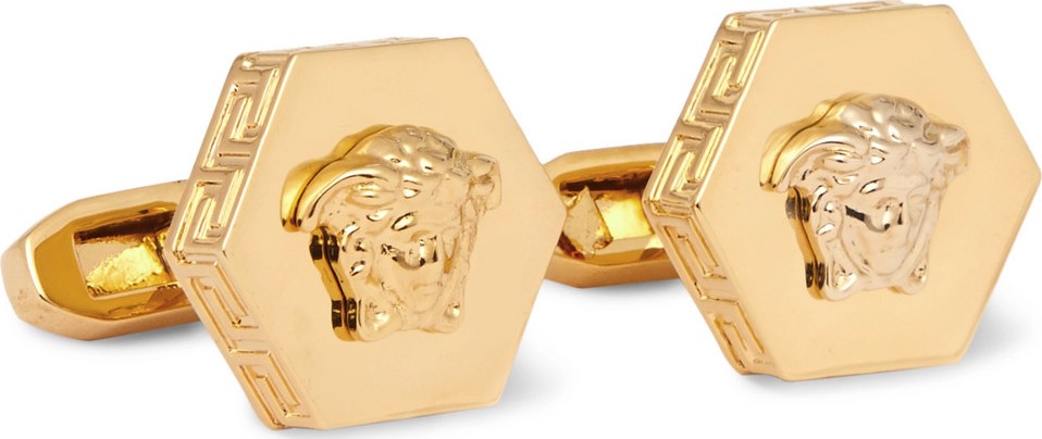 Versace Medusa Gold-Tone Cufflinks