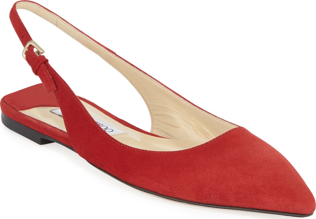 Jimmy Choo Erin Slingback Suede Flats