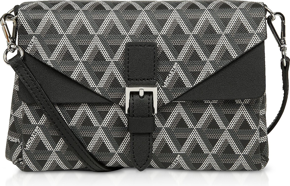 Lancaster Ikon Small Coated Canvas Crossbody  Bag