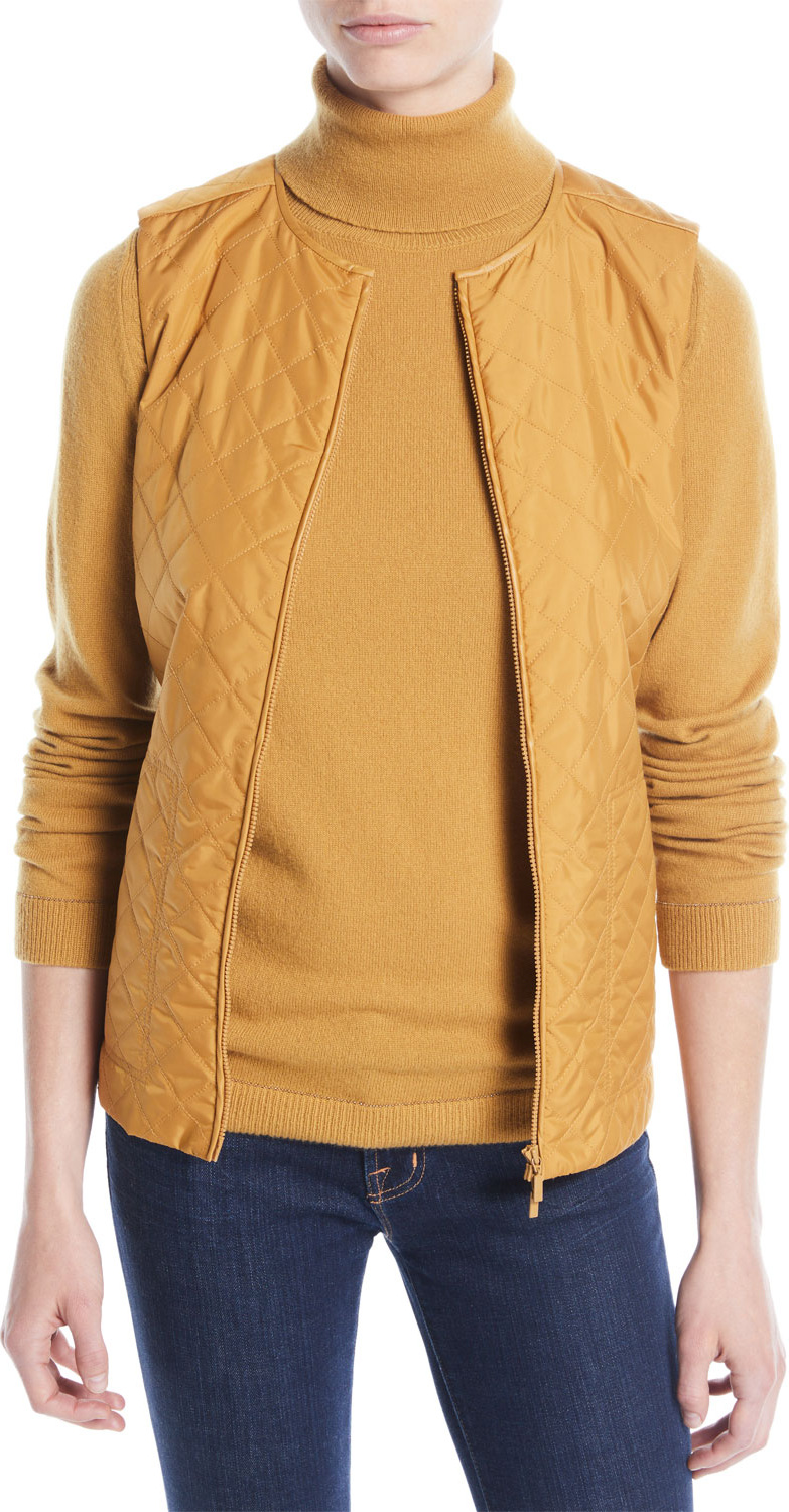 Lafayette 148 New York Adiva Zip-Front Drawstring-Waist Vest