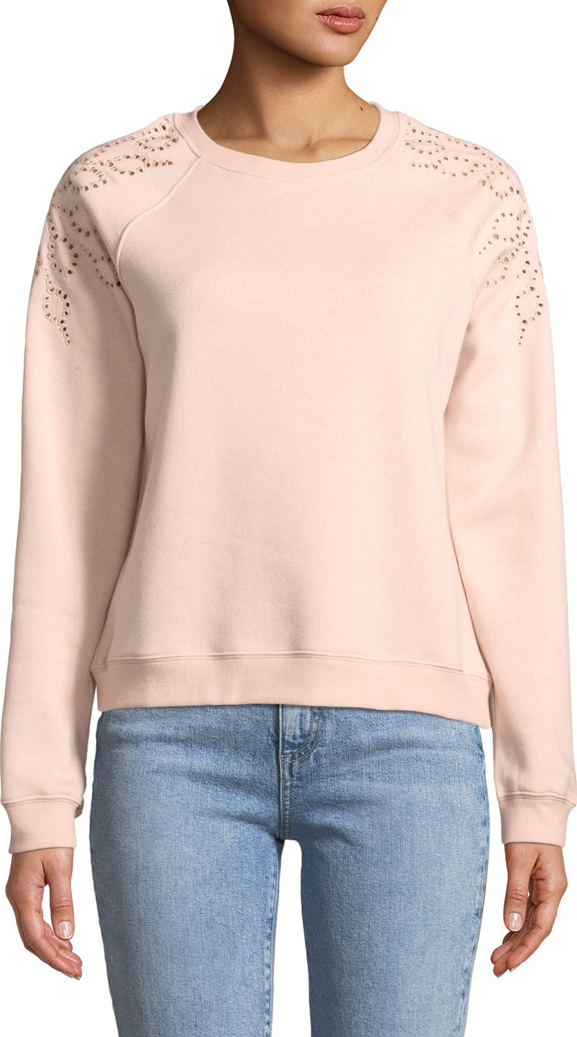 Rebecca Minkoff Zoe Embroidered Pullover Sweatshirt