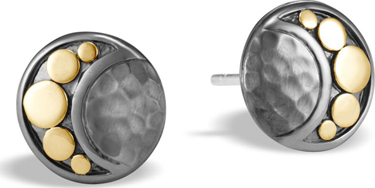 John Hardy Dot Crescent Moon Stud Earrings