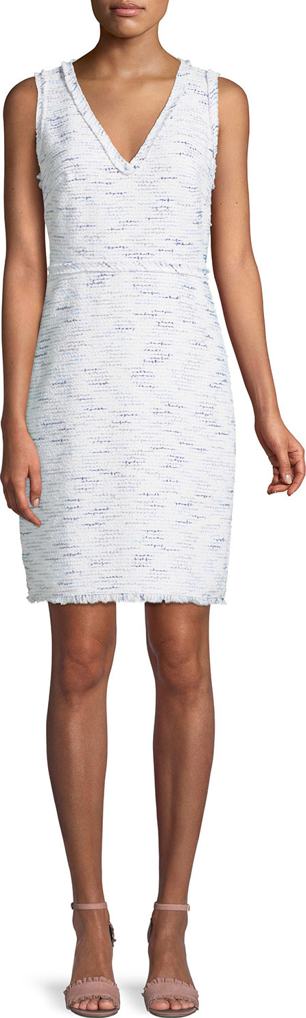 Kate Spade New York multi-tweed v-neck sheath dress