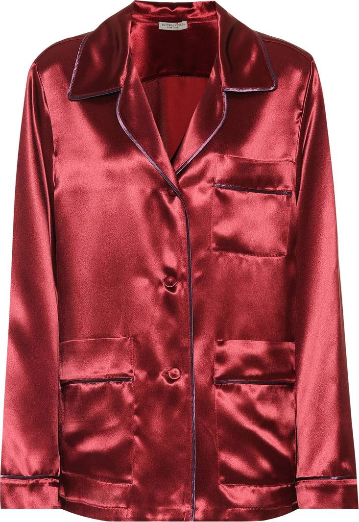 Bottega Veneta Satin pajama shirt
