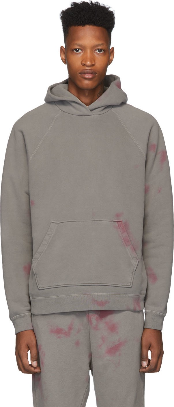 John Elliott Grey Raglan Hoodie