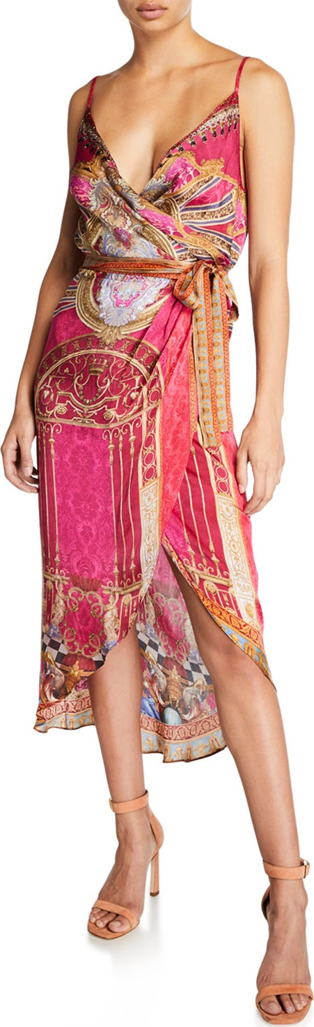 Camilla Asymmetric Printed Silk Dress