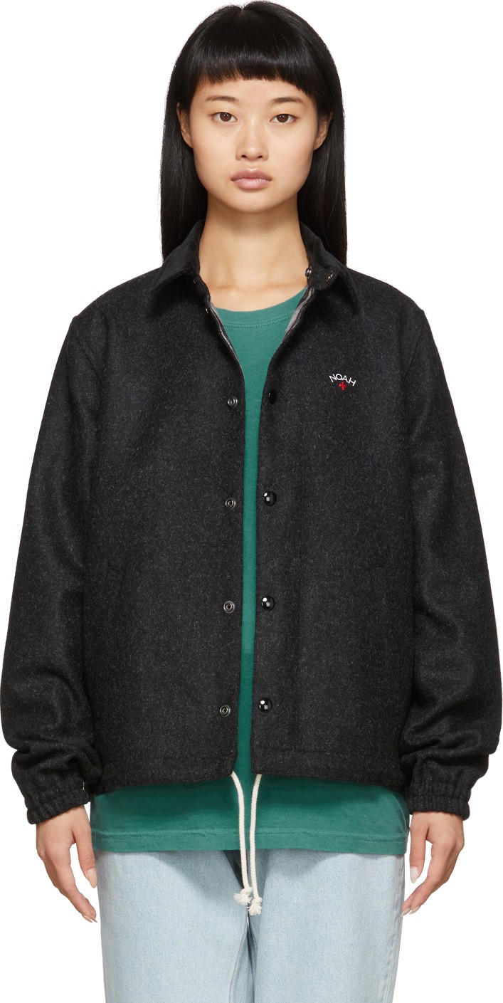 Noah NYC Black Wool Short Coach Jacket