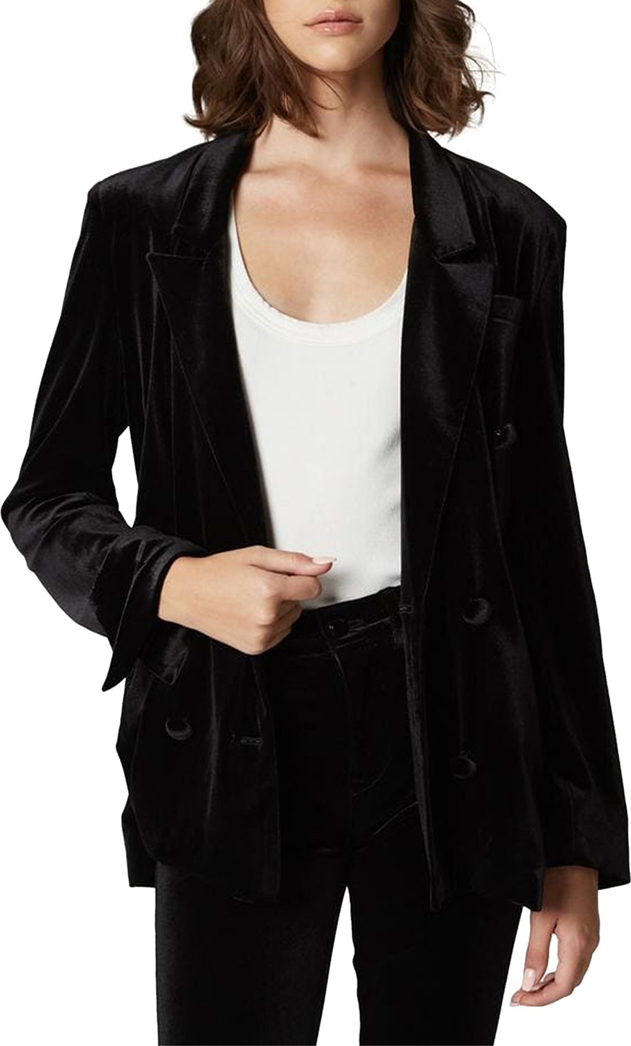 BLANKNYC The Grand Dame Velvet Blazer Jacket