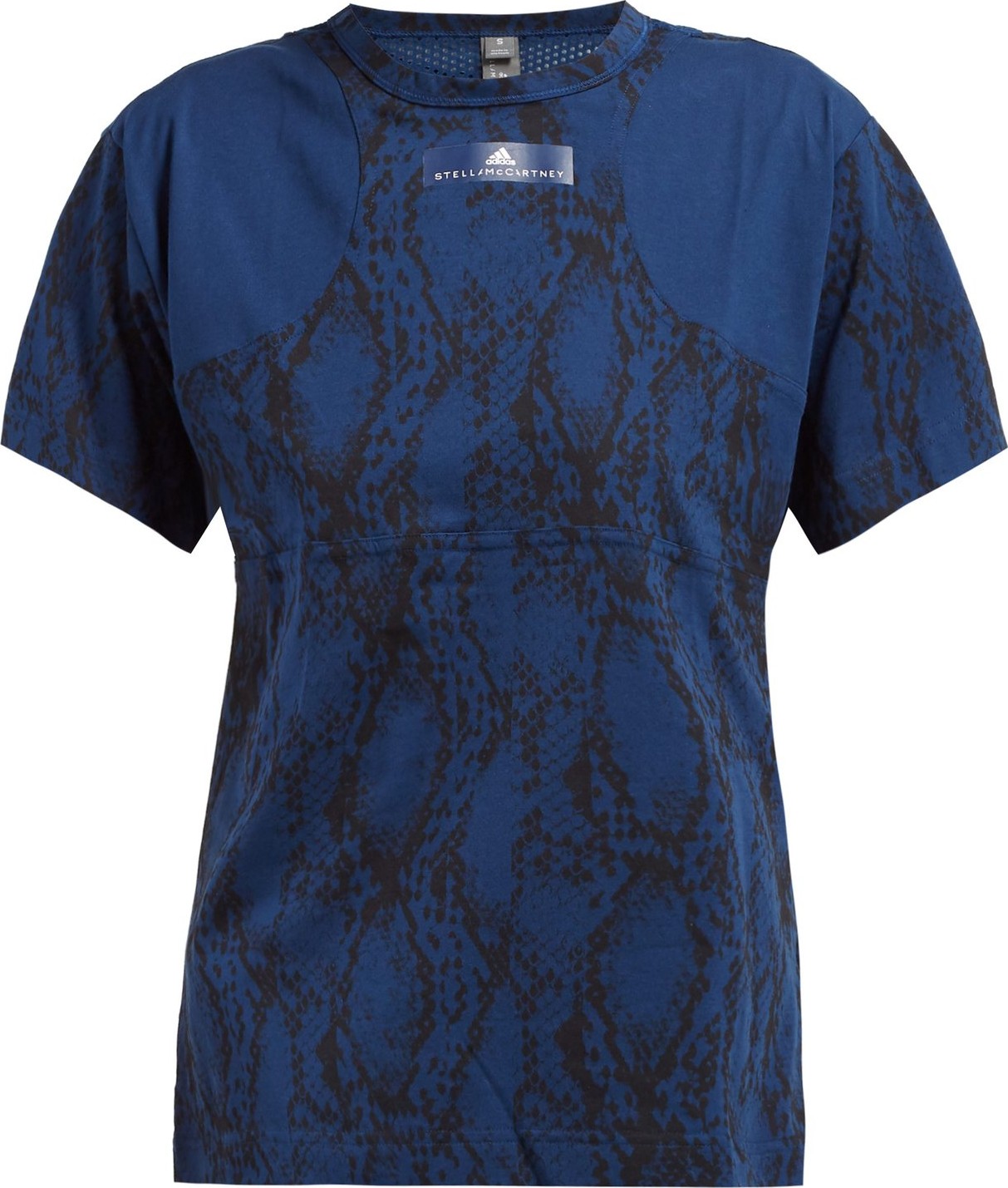 Adidas By Stella McCartney Snake-print cotton-blend T-shirt