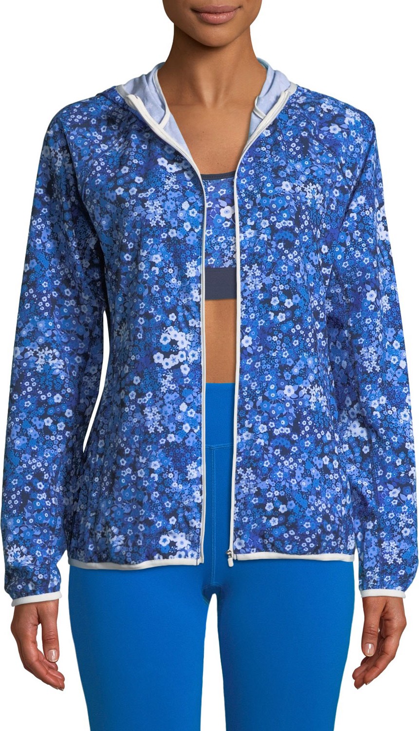 Tory Sport Floral-Print Packable Performance Jacket