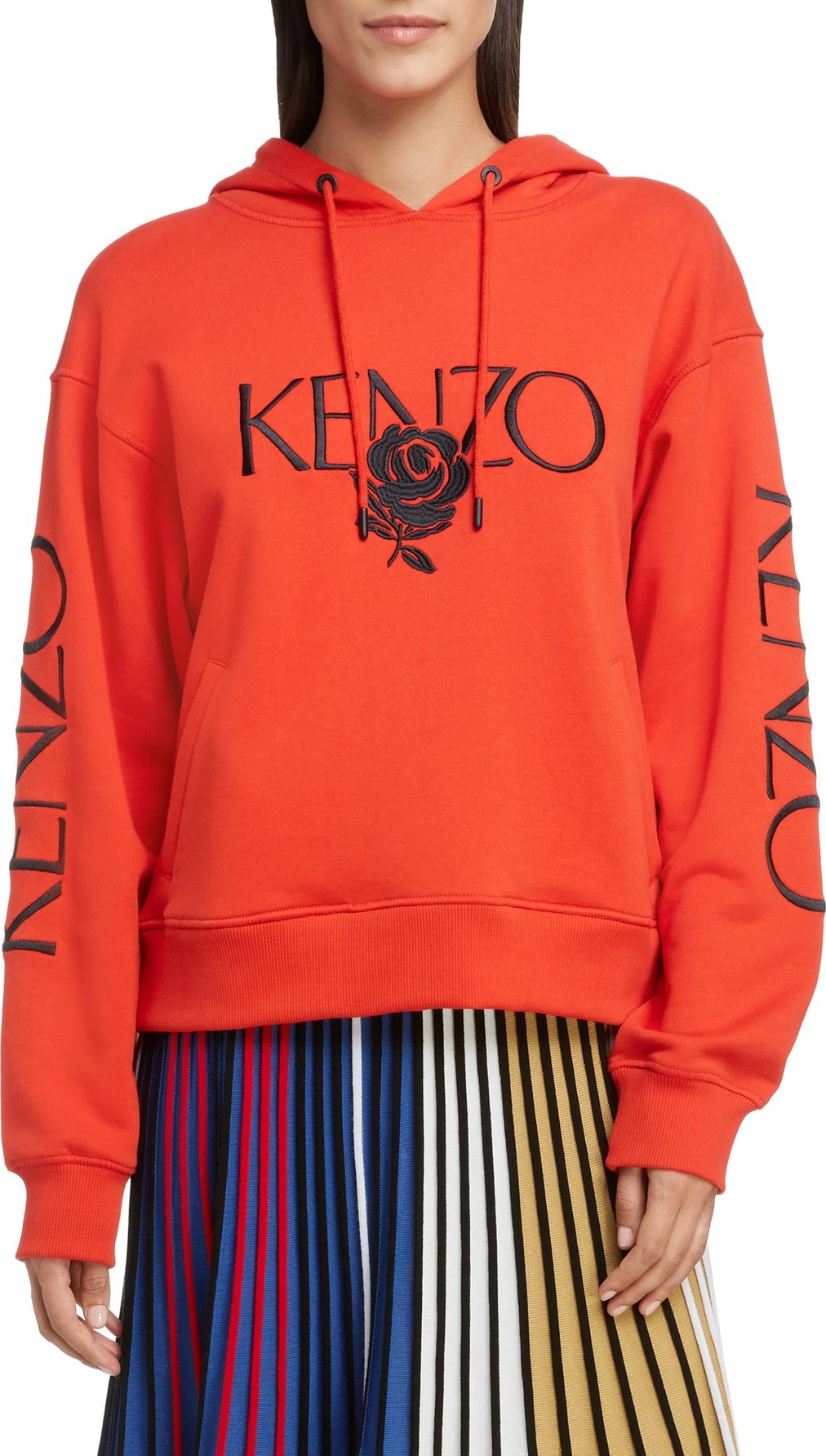 KENZO Embroidered Rose Hoodie