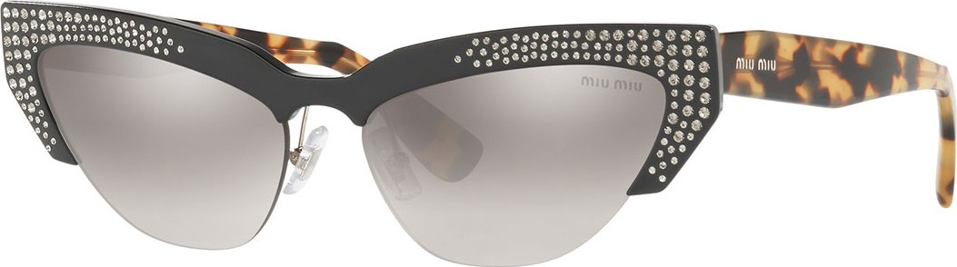 Miu Miu Semi-Rimless Cat-Eye Sunglasses