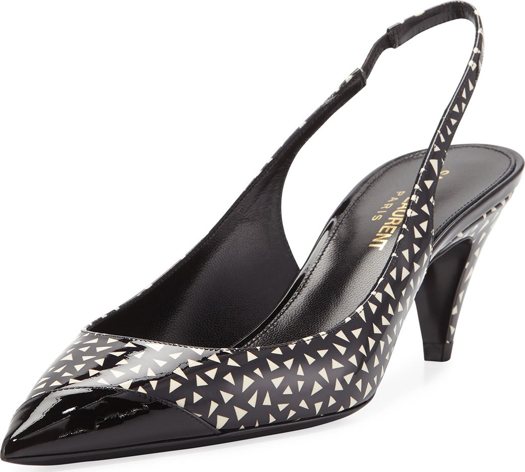 Saint Laurent Charlotte Patent Slingback Pumps