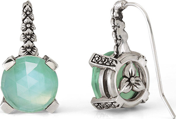 Stephen Dweck Sterling Silver Quartz Triplet Drop Earrings