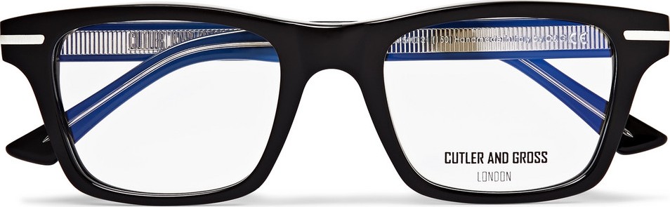 CUTLER AND GROSS Square-Frame Acetate And Silver-Tone Optical Glasses