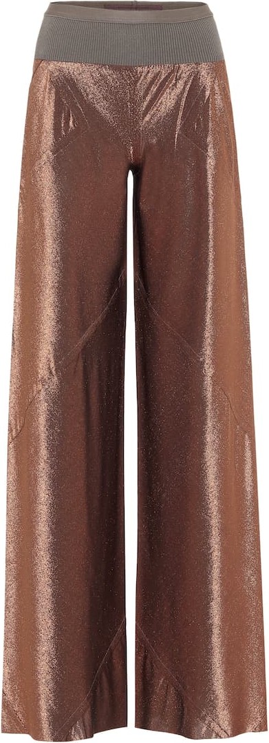 Rick Owens Lilies metallic wide-leg pants