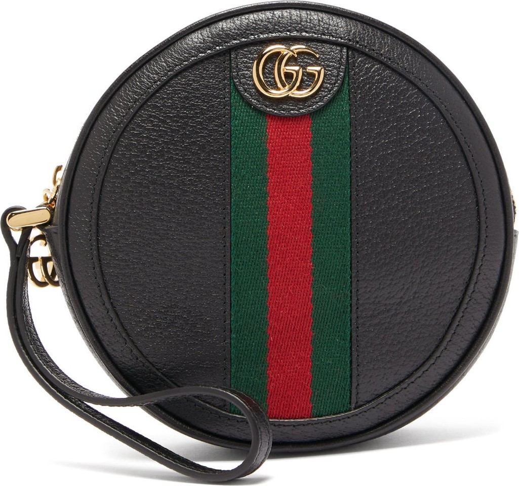Gucci Ophidia leather wristlet pouch