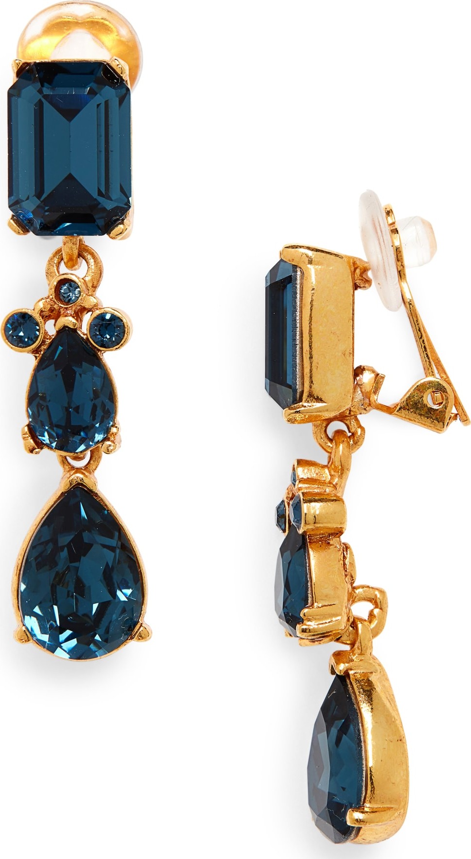 Oscar De La Renta Small Classic Crystal Drop Earrings