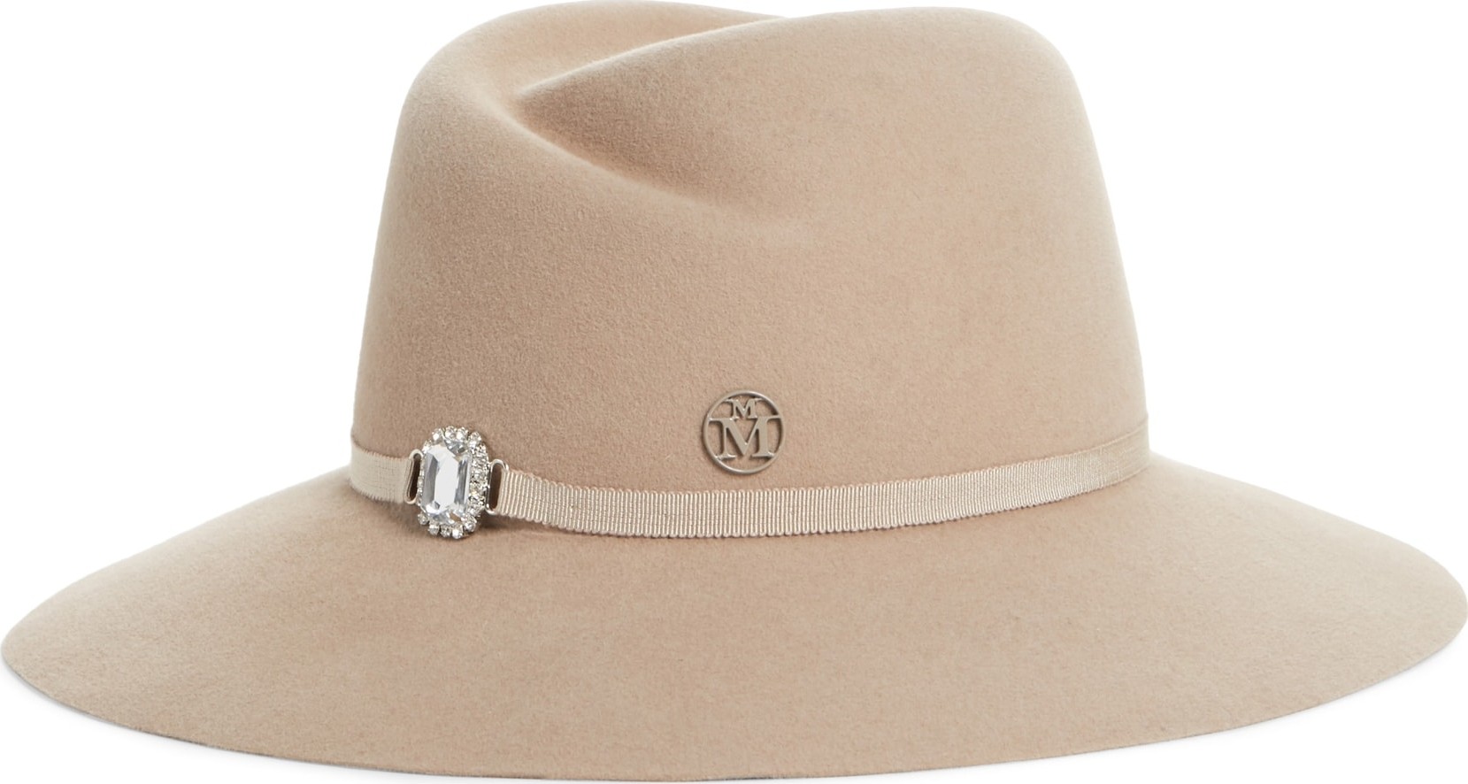 Maison Michel Virginie Strass Rabbit Hair Felt Hat