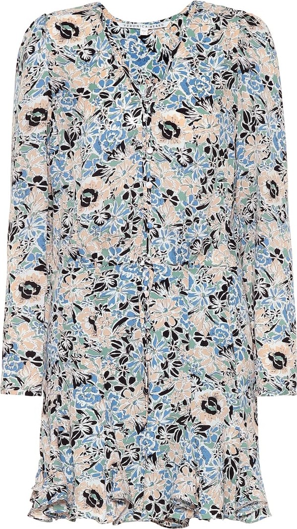 Veronica Beard Riggins floral silk dress