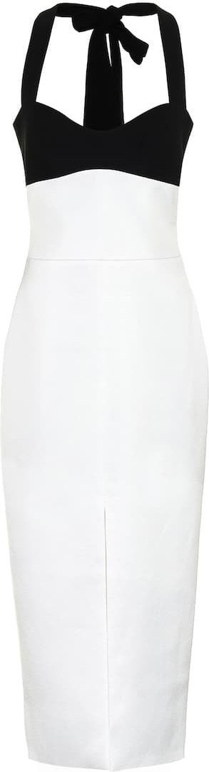 Rasario Stretch-satin midi dress