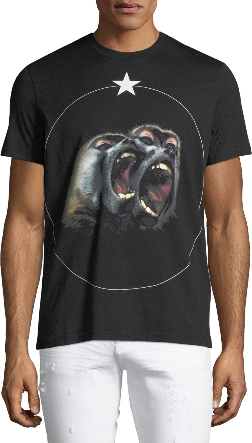 Givenchy Monkey Brothers Graphic Cuban-Fit T-Shirt
