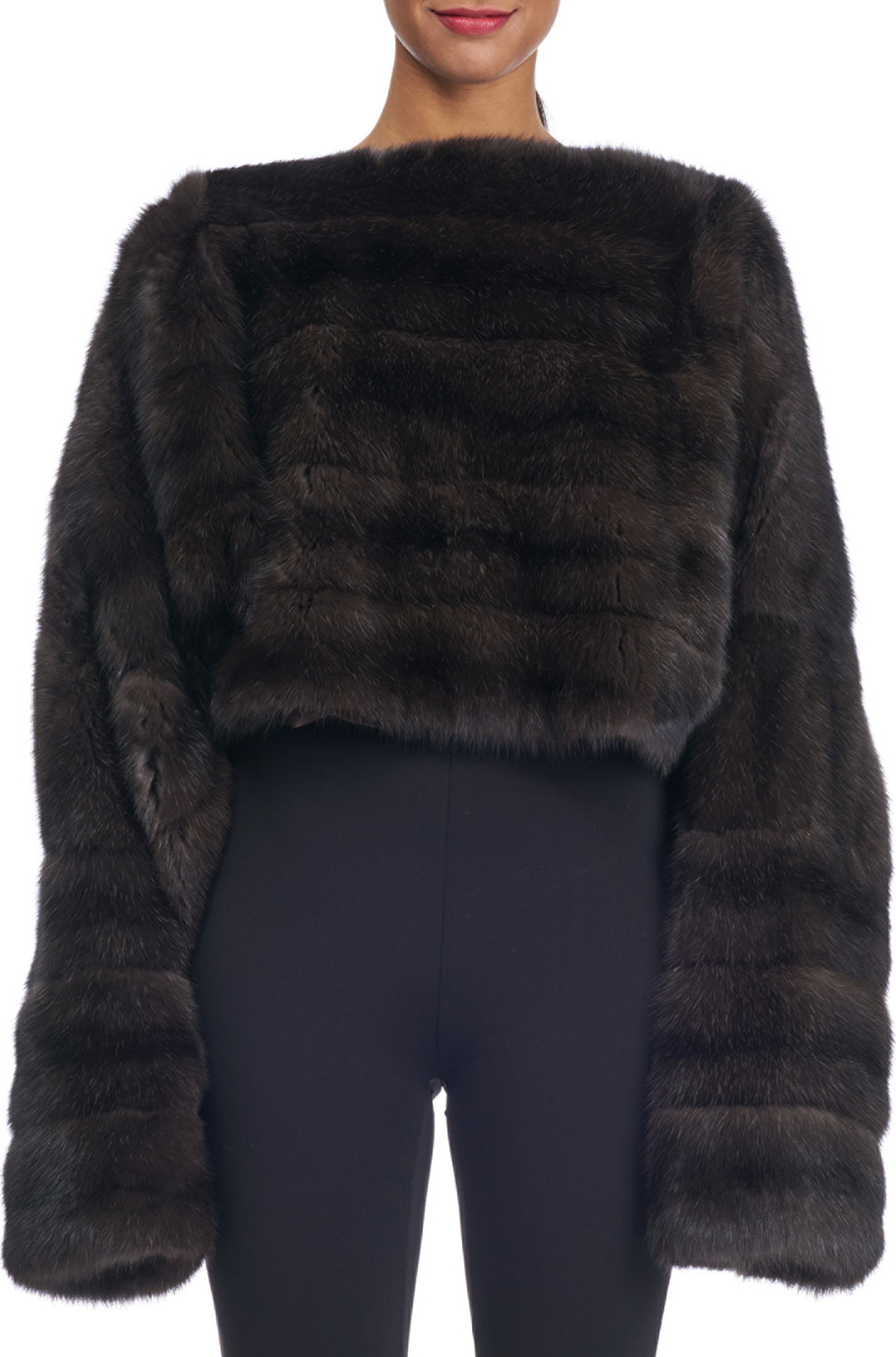 Michael Kors Collection Oversized Sable Fur Pullover