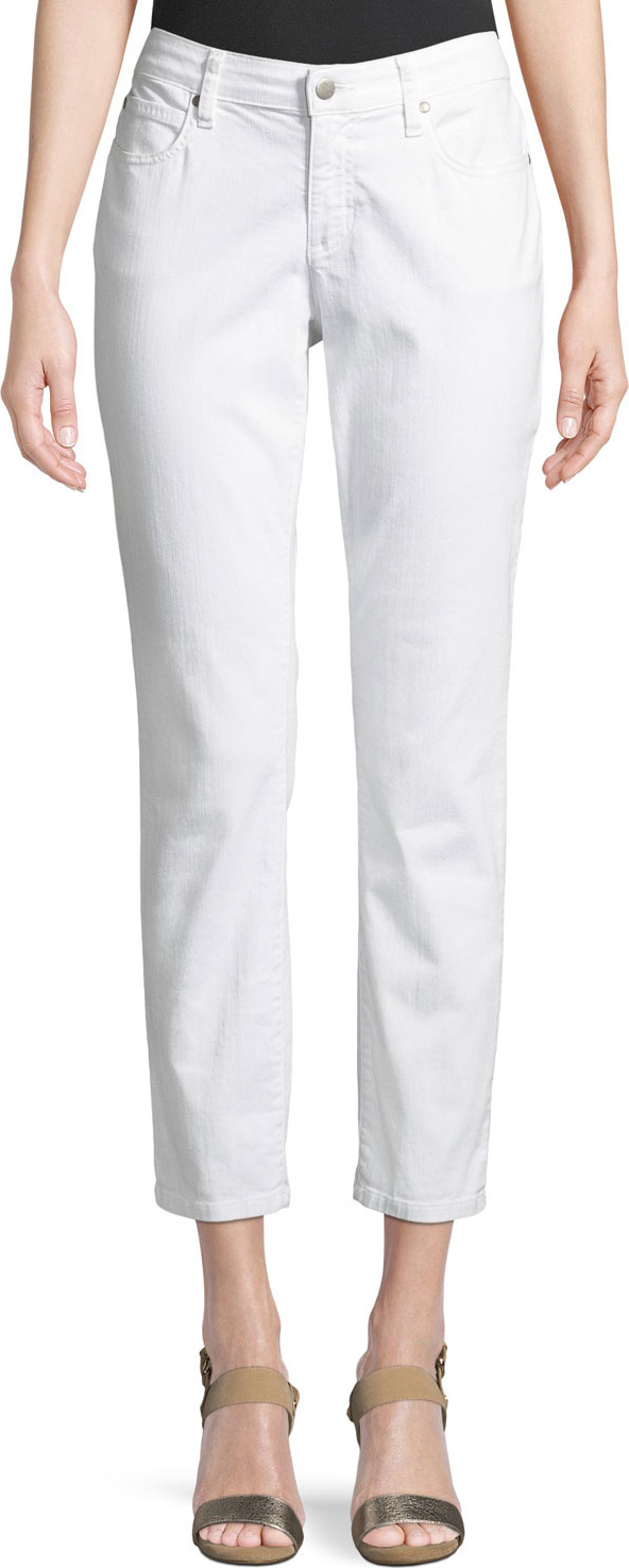 Eileen Fisher Organic Skinny Ankle Jeans, White