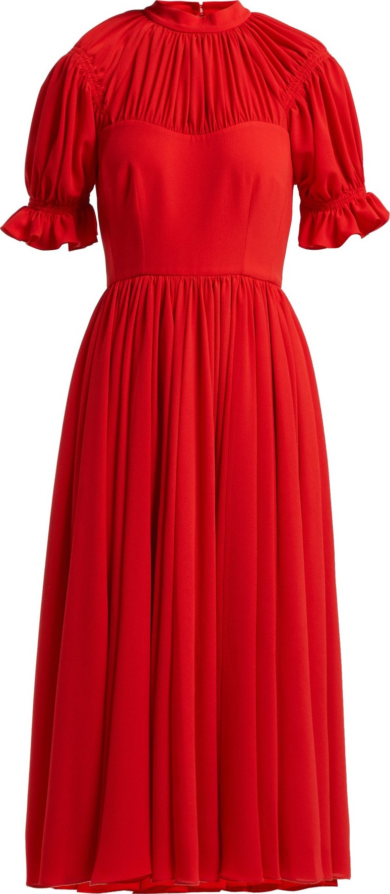 Emilia Wickstead Philly gathered crepe midi dress