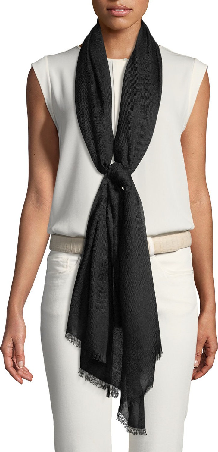 Loro Piana Aria Contrast-Border Soffio Stole