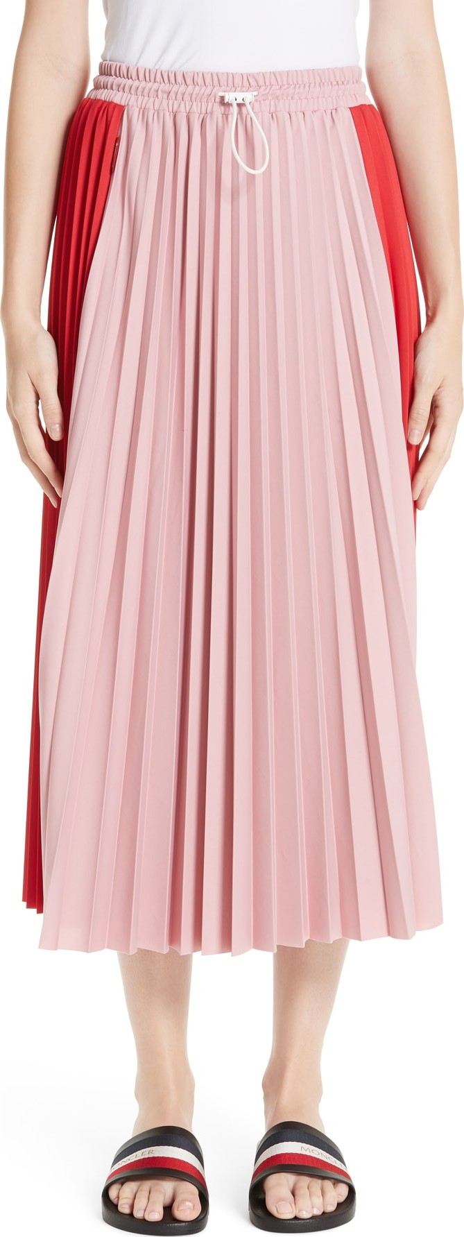 Moncler Colorblock Pleated Skirt