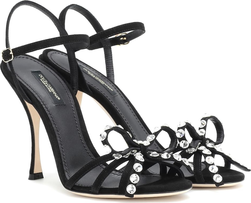 Dolce & Gabbana Embellished suede sandals