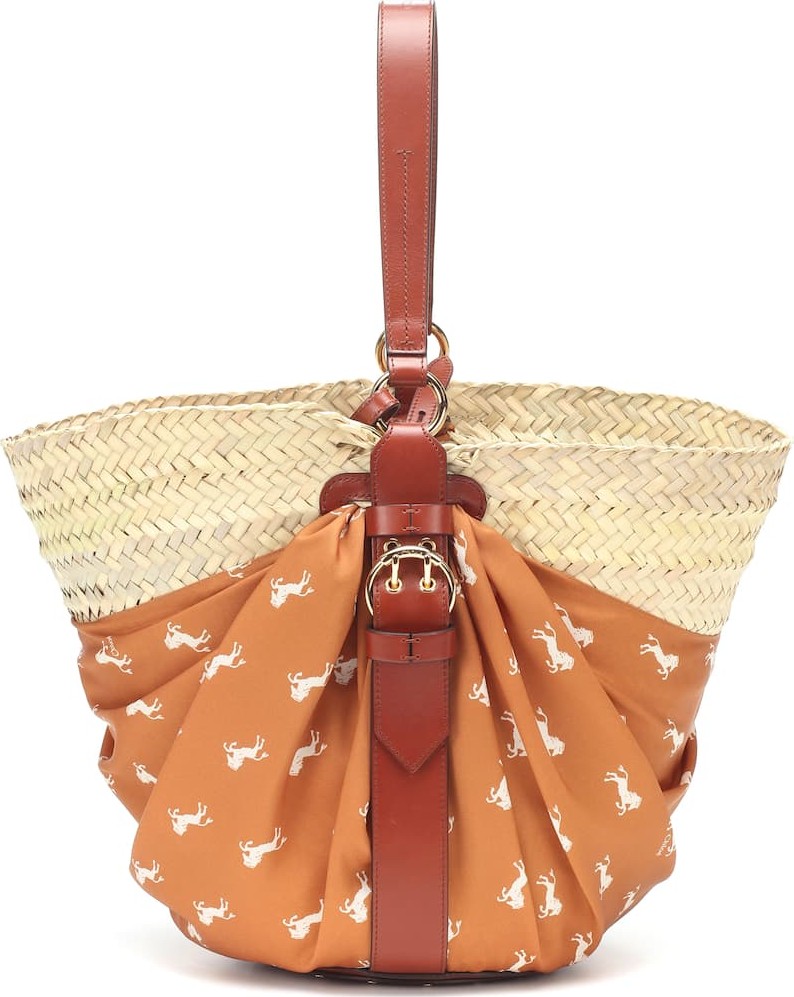 Chloe Panier raffia shoulder bag